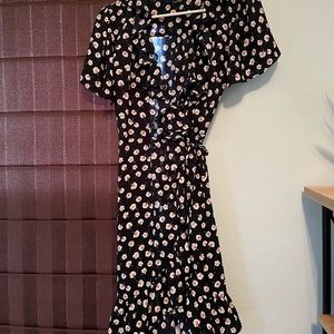 Floral wrap mini dress